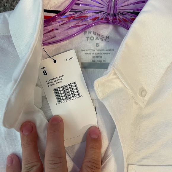 Plain white button down. - Picture 2 of 2